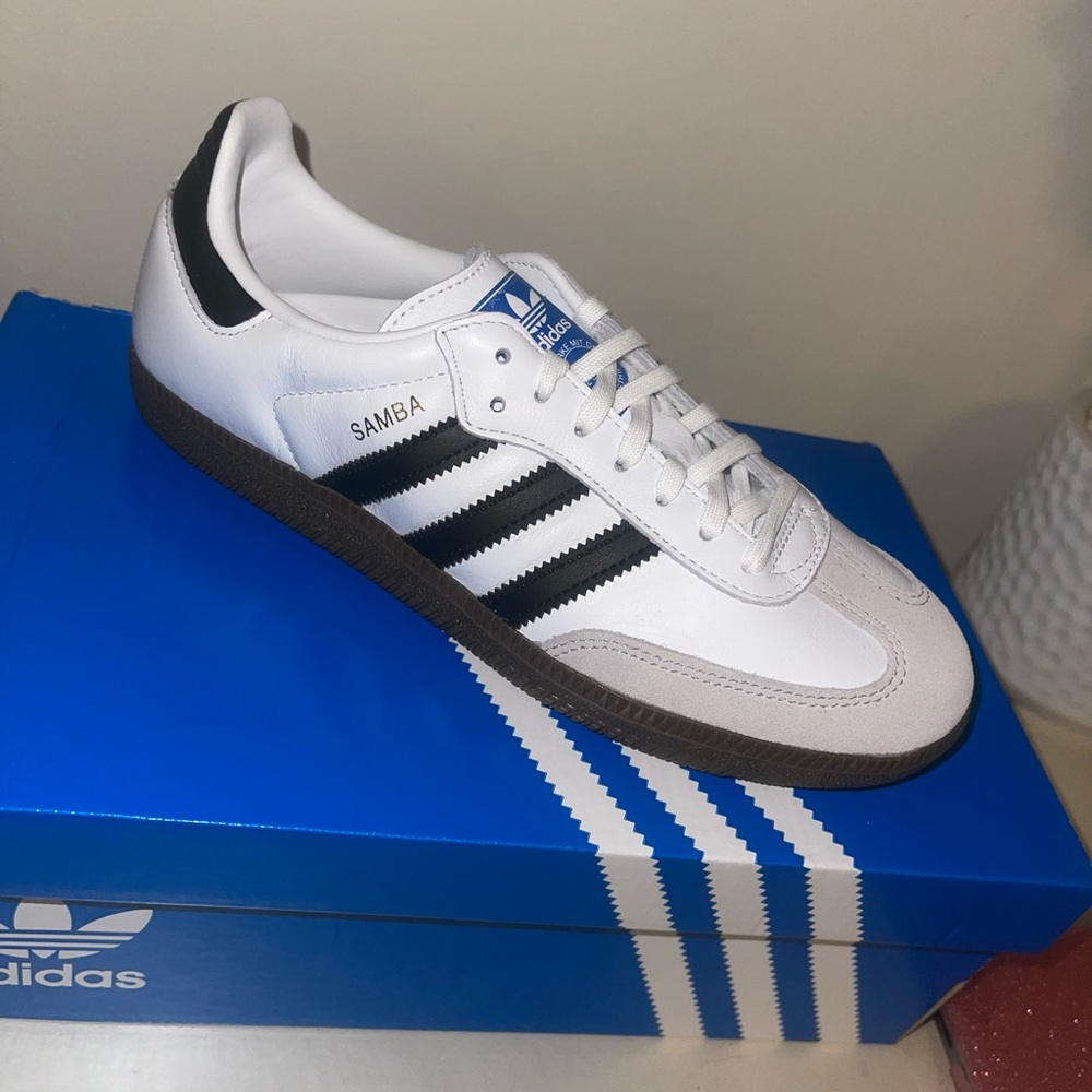 Adidas Samba White and Black Sneakers